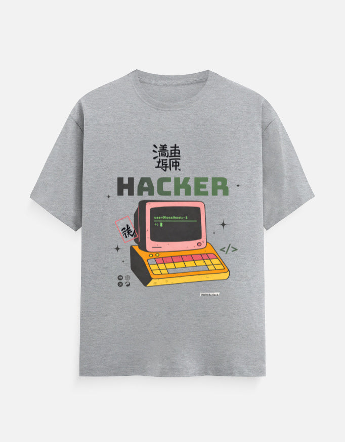 Retro Hacker Terminal vintage computer t-shirt by Helm & Hack